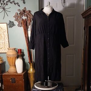 A. New Day Black Button-Up Dress